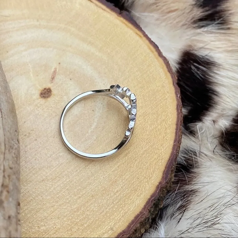 Multi Star Cluster Sterling Silver Ring Size 8